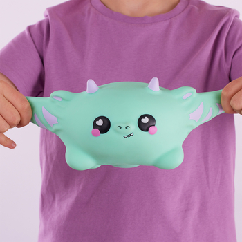 Игрушка-антистресс Smooshzees Snugzees Дракон Джейд коллекционная бирюзовая (8235) - Pampik - 6