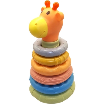 Пирамидка Bibi Toys Жираф тактильная 10 элементов (760837BT) - Pampik