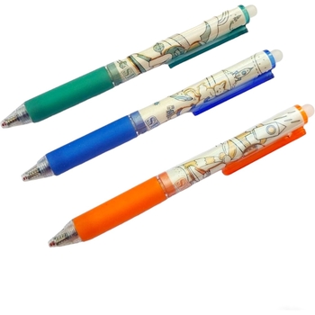 Набор гелевых ручек автоматических Malevaro чернил синего цвета дизайн 12 пиши-стирай 12 шт. (33132/12) - Pampik