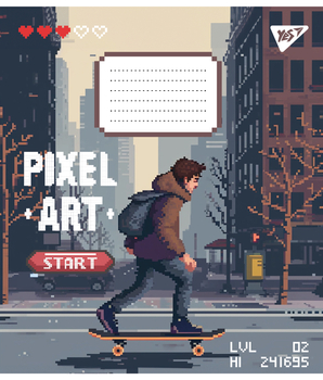 Набор тетрадей Yes Pixel art А5, в косую линию, 12 листов, 25 шт. (767212) - Pampik - 2