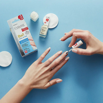 Концентрований засіб Eveline Cosmetics Nail Therapy Professional 8 в 1 для зміцнення нігтів 12 мл - Pampik - 4