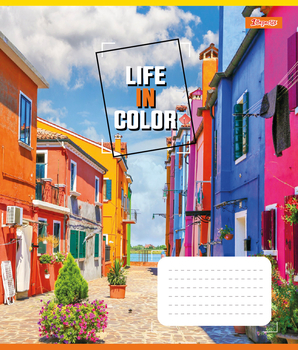 Набор тетрадей 1 Вересня Life in colors А5 в клетку, 36 листов, 15 шт. (767326) - Pampik - 3