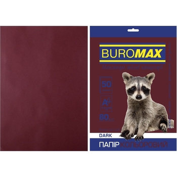 Бумага цветная Buromax Dark А4 50 листов коричневая (BM.2721450-25) - Pampik