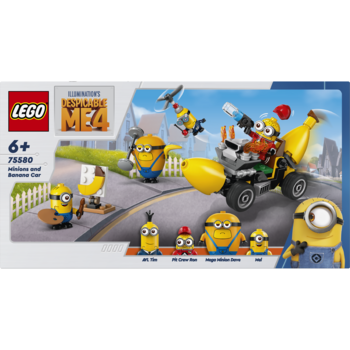 Конструктор LEGO Despicable Me Посіпаки й банановий автомобіль, 136 деталей (75580) - Pampik