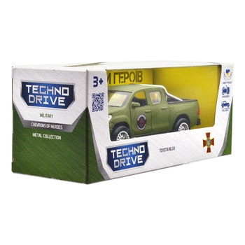 Автомодель TechnoDrive Шевроны Героев Toyota Hilux Красная Калина (KM6119) - Pampik - 13