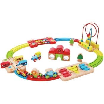 Музична залізниця Hape Веселкова головоломка 30 елементів (E3826) - Pampik