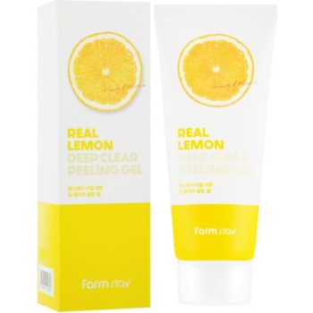 Очищающий пилинг-гель для лица FarmStay Real Lemon Deep Clear Peeling Gel с экстрактом лимона 100 мл - Pampik