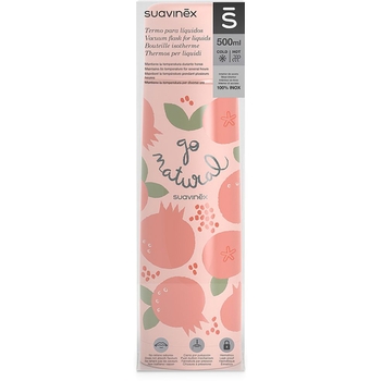 Термос Suavinex Go natural 500 мл, рожевий (401501) - Pampik - 2