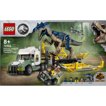 Конструктор LEGO Jurassic World Місії динозаврів Вантажівка для перевезення алозавра, 588 деталей (76966) - Pampik