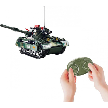 Машинка-конструктор на дистанційному керуванні Wise Block Бойовий танк 507 деталей (EU389048) - Pampik - 6