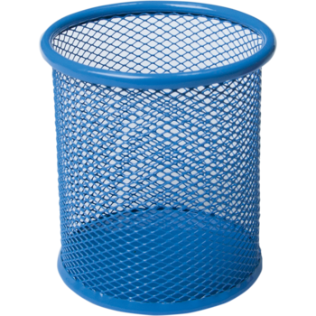 Подставка для ручек Buromax круглая 80х80х97 мм синяя (BM.6202-02) - Pampik