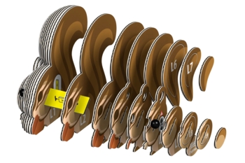 Збірна 3Д модель Eugy Зоопарк Бурундук (XEG-041) - Pampik - 2