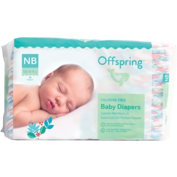 Підгузки Offspring Wondermelon NB (до 4 кг) 56 шт. (DP-OI-FAT-NB56P-WML) - Pampik