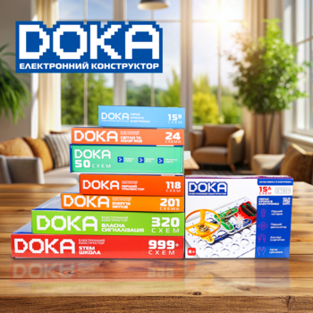 Конструктор электронный Doka Первые шаги в электронике Набор А, 15 схем - Pampik - 8