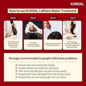 Ессенция для кожи головы Kundal Caffeine Head Spa & Scalp Care Water Treatment Herb Mint от выпадения волос лечебная 300 мл - Pampik - 7