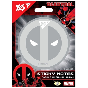 Бумага для заметок Yes Marvel Deadpool с клейким слоем 40 листов (170303) - Pampik