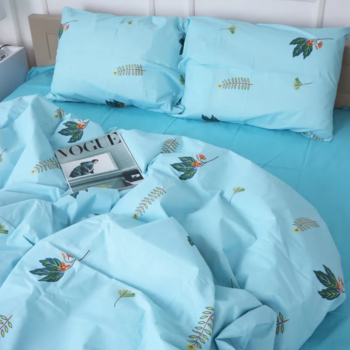 Комплект постельного белья MirSon Ranforce Elite 17-4736 Green leaves 110 х 140 см - Pampik