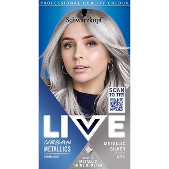 Фарба для волосся Schwarzkopf Live Urban Metallics U71 Metallic Silver - Pampik - 2
