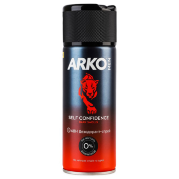 Дезодорант-спрей Arko Men Self Confidence Dark Smells, 150 мл - Pampik