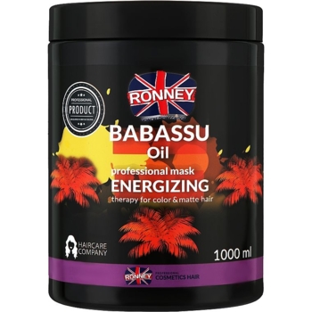 Маска для окрашенных волос Ronney Professional Mask Babassu Oil Energizing 1 л - Pampik
