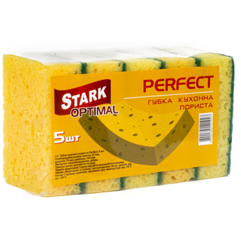 Губки кухонные Stark крупнопористые, 98х68х35 мм, 5 шт. - Pampik