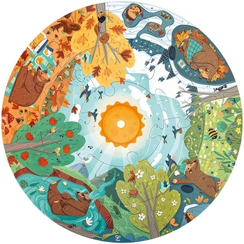 Пазл круглий Hape Чотири сезони 16 елементів (E1636) - Pampik - 2