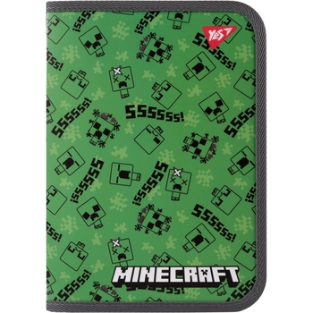 Папка для тетрадей YES Minecraft Creepers пластиковая на молнии, В5 (492203) - Pampik