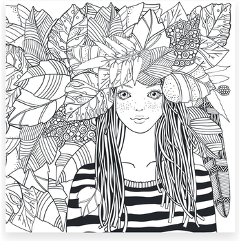 Розмальовка антистрес Santi Чарівні дівчата 20 сторінок (742907) - Pampik - 2