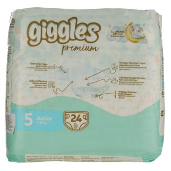 Підгузки на липучках Giggles Premium 5 (11-25 кг), 24 шт. - Pampik - 2