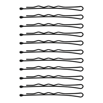 Набор фрезерных невидимок для волос SPL, 5 см, 24 шт., черный (3020-0050) - Pampik - 4