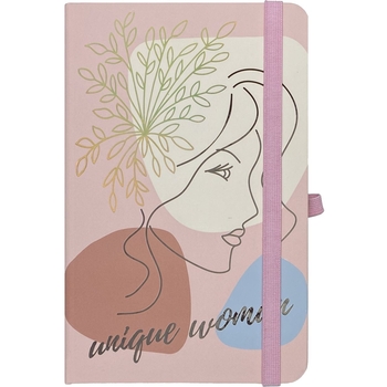 Книга записная Buromax Lady в клеточку 207х136 мм на резинке пудровая 96 листов (BM.255106-57) - Pampik