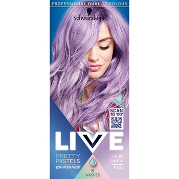 Тимчасова фарба для волосся Schwarzkopf Live Pretty Pastels P120 Lilac Crush - Pampik - 2