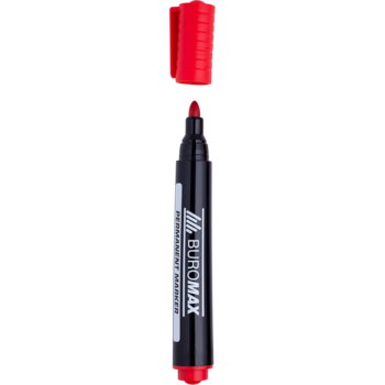 Маркер Buromax Jobmax водостійкий червоний (BM.8700-05) - Pampik - 2