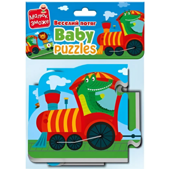 Мягкие беби пазлы Vladi Toys Малыш сможет Веселый поезд, 6 элементов (VT1106-95) - Pampik