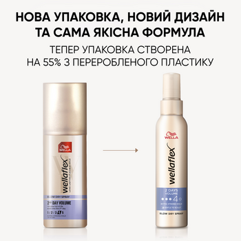 Спрей Wellaflex 2 Days Volume 4 для укладки феном 150 мл - Pampik - 7