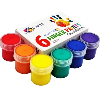 Набор пальчиковых красок ArtCraft 6 цветов по 20 мл (5023-AC) - Pampik - 2