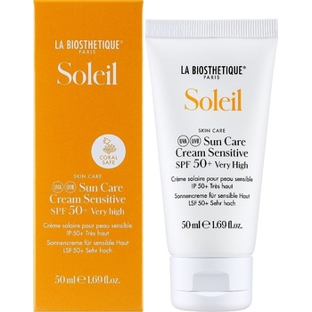 Сонцезахисний крем La Biosthetique Soleil Sun Care Cream Sensitive SPF 50+ для чутливої шкіри 50 мл - Pampik