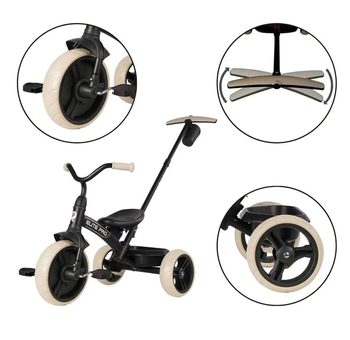 Велосипед трехколесный детский Qplay Elite Pro Black (T10-BEliteProBlack) - Pampik - 3