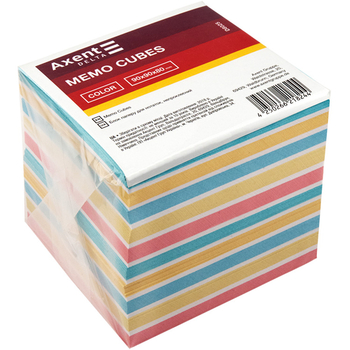 Бумага для заметок Axent Color непроклеенная 90х90х80 мм 850 листов - Pampik