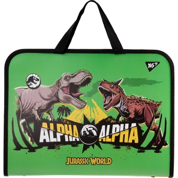 Папка-портфель YES Jurassic World FC, на молнии, с тканевыми ручками (491988) - Pampik