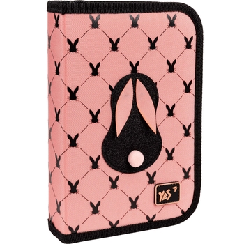 Пенал Yes Brave Bunny HP-03 жесткий одинарный с клапаном персиковый (533578) - Pampik