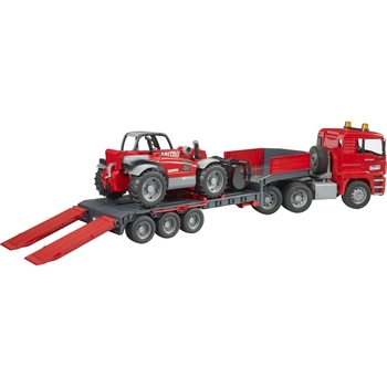 Игровой набор Bruder Тягач MAN TGA с прицепом и телескопический погрузчик Manitou MLT 633 1:16 (02774) - Pampik - 4