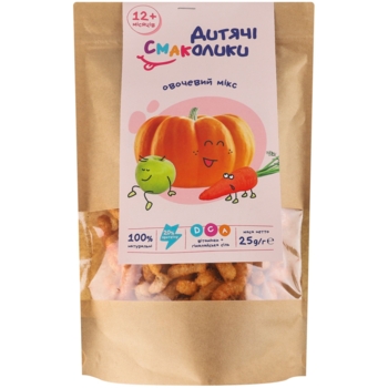 Палочки неглазированные Детские вкусности Овощной микс. 25 г - Pampik