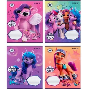 Набір зошитів Kite My Little Pony А5 в косу лінію 12 аркушів 25 шт. (LP24-235) - Pampik