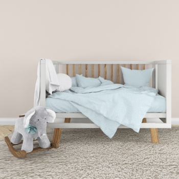 Комплект постільної білизни дитячий Home Line Зорі різні бязь блакитний (181497) - Pampik