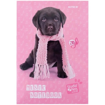 Зошит для нот Kite Studio Pets А4, 20 аркушів, 1 шт. (SP24-404) - Pampik