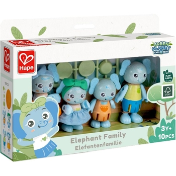 Деревянный набор Hape Семья слоников (E3527) - Pampik - 7