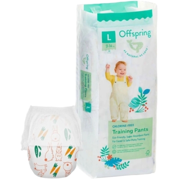 Подгузники-трусики Offspring Hugs Bunny L (9-14 кг) 36 шт. (DP-OI-FAP-L36P-HBN) - Pampik