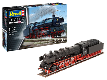 Сборная модель Revell Экспресс локомотив BR03 с тендером, масштаб 1:87, 136 деталей (RVL-02166) - Pampik - 2