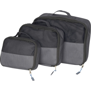 Набор дорожных органайзеров Bo-Camp Travel Pack Cube 3 pc Anthracite (7504370) - Pampik